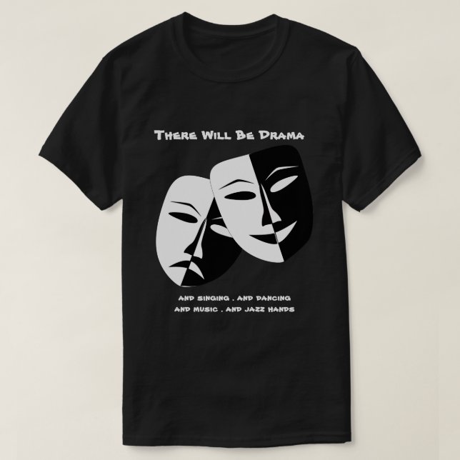 T-shirt La tragédie de la comédie du Masque de théâtre Bla (Design devant)