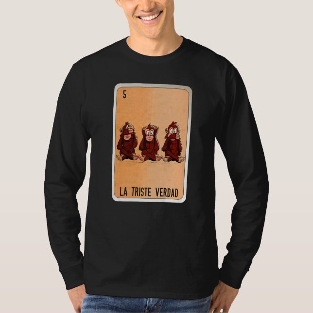 T-shirt La Triste Verdad Mexicaine Lotterie Cartes de Bing (Devant)