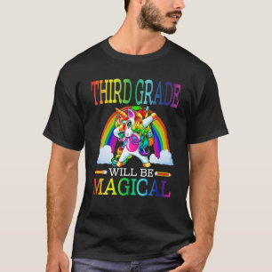 T-shirt La Troisième Classe Sera Magique Unicorne Premier 