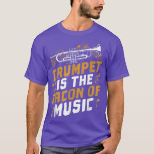 T-shirt La Trompette Mens Est L'Amoureux De La Musique Bac