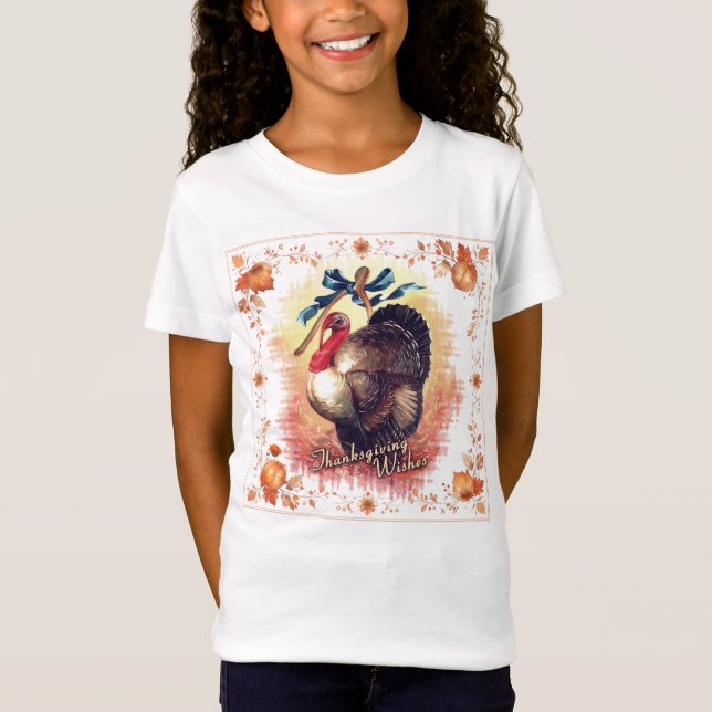 T-Shirt La Turquie de Thanksgiving souhaite la bienvenue a (Devant)