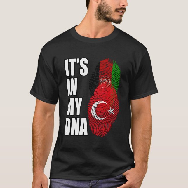 T-shirt La Turquie Et L'Afghanistan Mélangent Le Drapeau A (Devant)
