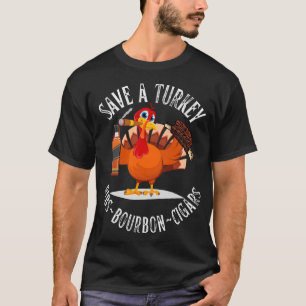 T-shirt La Turquie Mange Pizza Adulte Bourbon Whiskey Amus