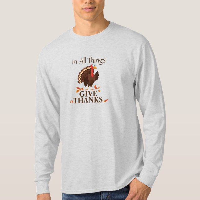 T-shirt La Turquie mignonne remercie Bon thanksgiving Fall (Devant)