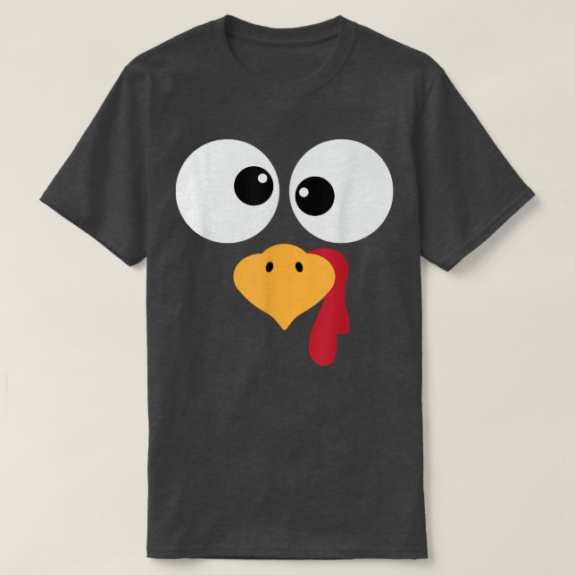 T-shirt La Turquie stupide Face Drôle Thanksgiving Fall Jo (Design devant)