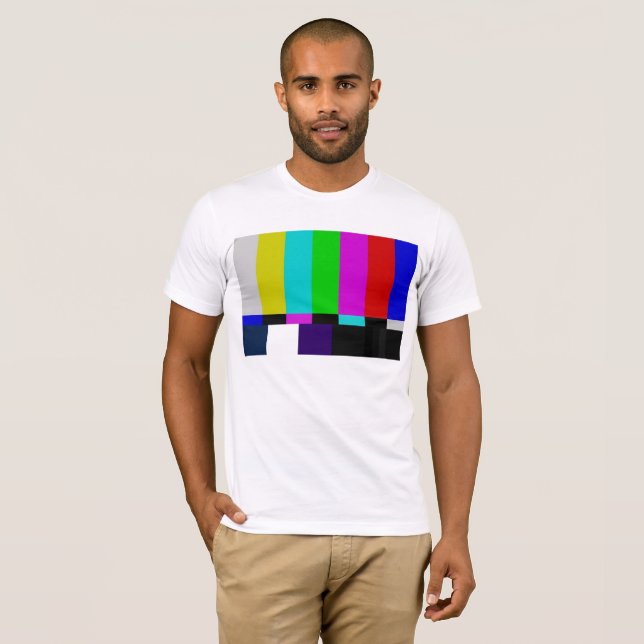 T-shirt La TV barre l'essai de couleur (Devant entier)