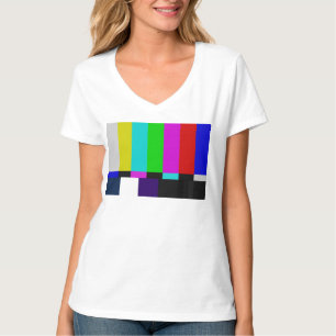 T-shirt La TV barre l'essai de couleur