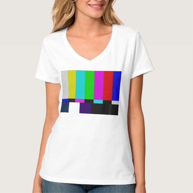 T-shirt La TV barre l'essai de couleur (Devant)