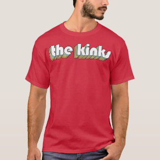 T-shirt La typographie arc-en-ciel de Kinks Retro a dispar