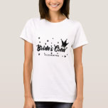T-shirt La typographie de l'équipage de la mariée Couronne<br><div class="desc">Qui est dans l'équipe de la mariée ? Chemise de fête de mariée amusante et festive avec typographie audacieuse avec couronne et illustrations d'étoiles. Cette chemise sera un cadeau parfait pour vos demoiselles d'honneur, servante d'honneur, maîtresse d'honneur, filles de fleurs et autres fêtes de mariée. Personnalisez en ajoutant leurs noms....</div>