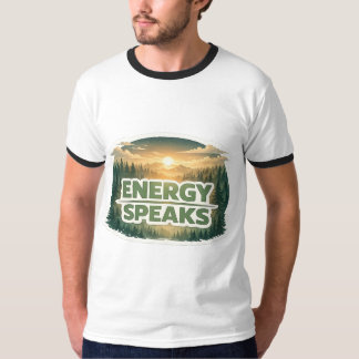 T-shirt La typographie du coucher de soleil forestier parl