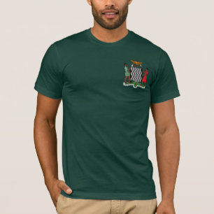 T-shirt La "une Zambie manteau de la Zambie d'une nation"
