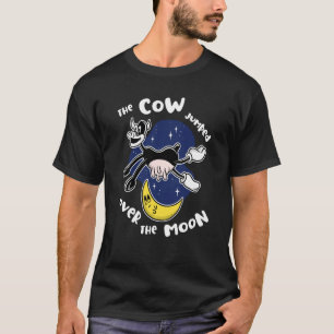 T-shirt La vache a sauté au-dessus de la lune garçons fill