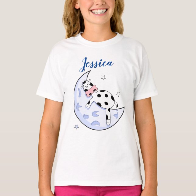 T-shirt La vache au-dessus de la lune (Devant)