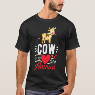 T-shirt La vache est mon animal spirituel J'aime le tee-sh