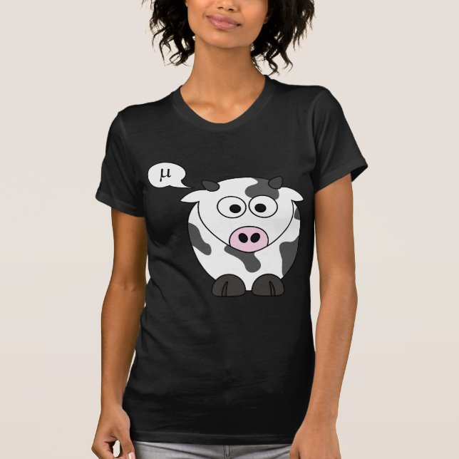 T-shirt La vache indique le μ (Devant)