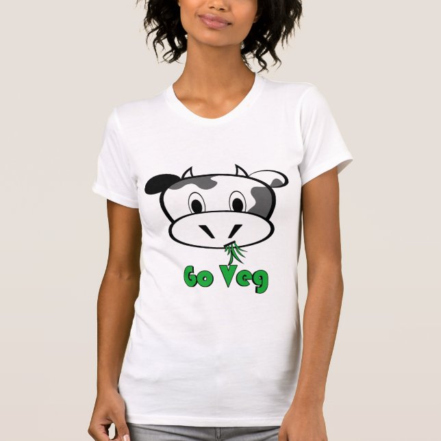 T-shirt La vache vont Veg (Devant)