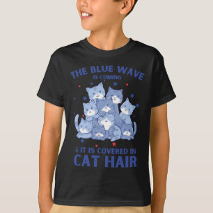 T-shirt La Vague Bleue Arrive Et Elle Est Couverte De Chat