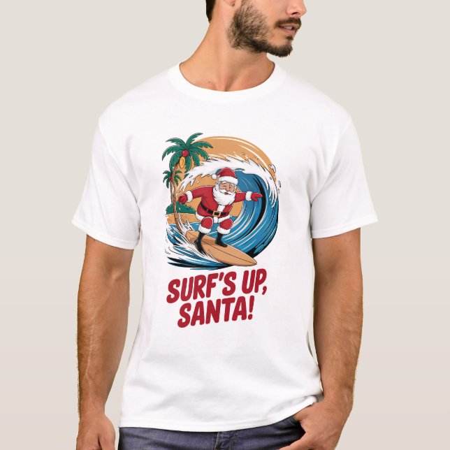 T-shirt La vague est à Santa Noël (Devant)
