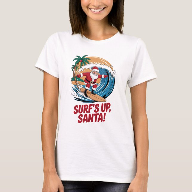 T-shirt La vague est à Santa Noël (Devant)
