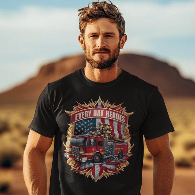 T-shirt La vaillance des pompiers américains (Créateur téléchargé)