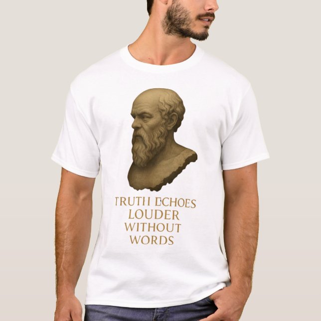 T-shirt LA VÉRITÉ SILENCIEUSE – Échos dans le marbre (Devant)