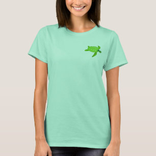 T-shirt La veste des femmes de tortue de mer verte