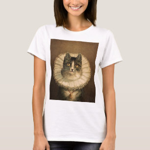 T-shirt La veuve (1861–1897), portrait de chat vintage