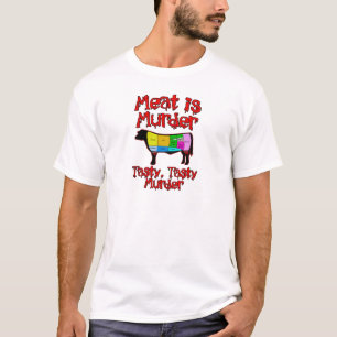 T-shirt La viande est meurtre. Meurtre savoureux et
