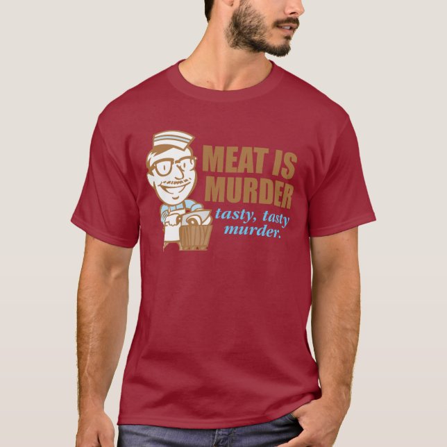 T-shirt La viande est un meurtre (Devant)