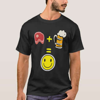 T-shirt La viande et la bière me rendent la viande heureus