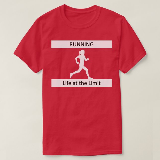 T-shirt La vie à la limite de course Marathon Jogging Spor (Design devant)