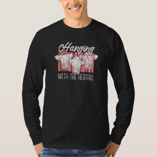 T-shirt La Vie Animale De La Ferme De Vache Juste Accroché