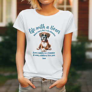 T-shirt La vie avec un chien Boxer