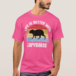T-shirt La Vie Capybara Est Meilleure Avec Capybaras