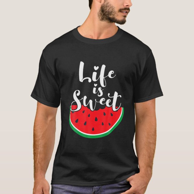 T-shirt La Vie, c'est de la pastèque douce (Devant)