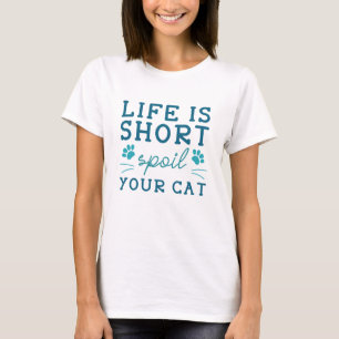 T-shirt La Vie, c'est du gâteau court, ton chat