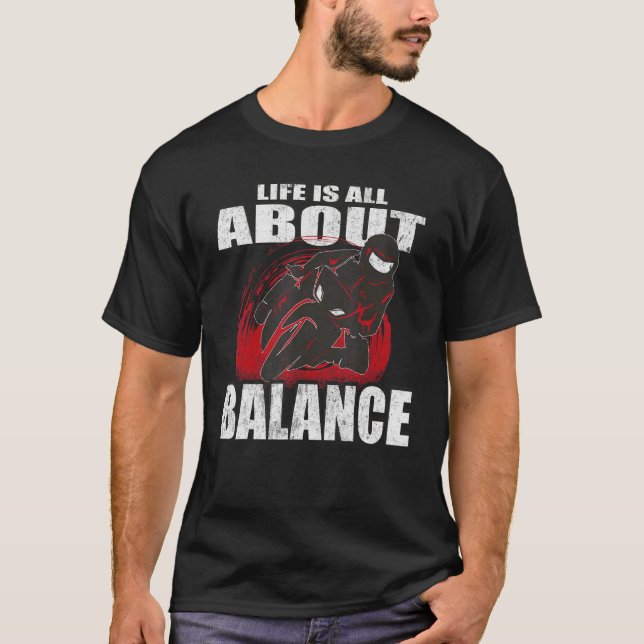 T-shirt La Vie, c'est la moto Balance (Devant)