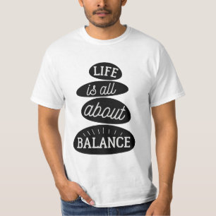 T-shirt La Vie, c'est l'équilibre Devis motivant