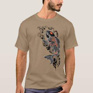 T-shirt La vie, c'est l'équilibre. Poisson noir et rouge k