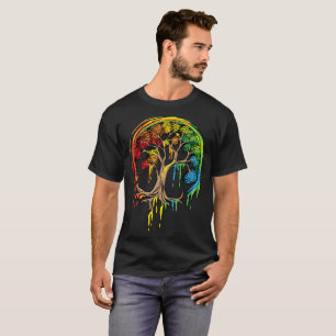 T-shirt La vie colorée d'arbre est chemise vraiment bonne