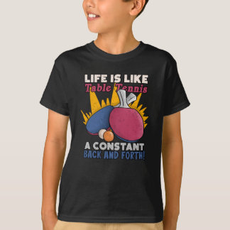 T-shirt La Vie Comme Tennis Table Ping Pong Player Sport