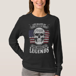 T-shirt La Vie Commence À 40 Quarante La Naissance De La L