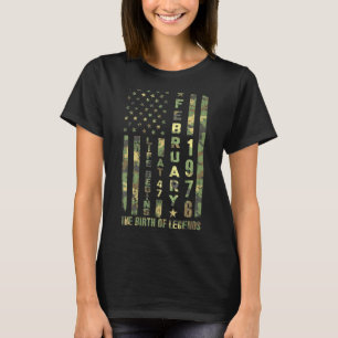 T-shirt La Vie Commence À 47 Né En Février 1976 L'Année O