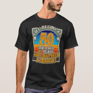 T-shirt La vie commence à 50 ans 50e anniversaire