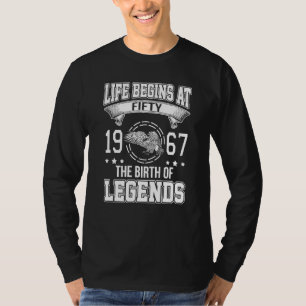 T-shirt La Vie Commence À Cinquante Ans 1967 La Naissance 