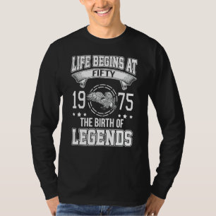 T-shirt La Vie Commence À Cinquante Ans 1975 La Naissance 