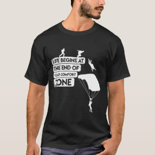 T-shirt La vie commence à la fin de la zone de confort Sau