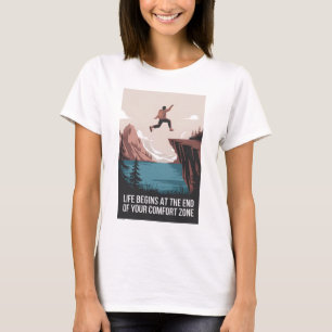 T-shirt La vie commence à la fin de votre zone de confort