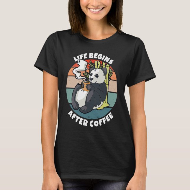 T-shirt La vie commence après le café (Devant)
